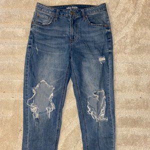 Distressed Mom Jeans